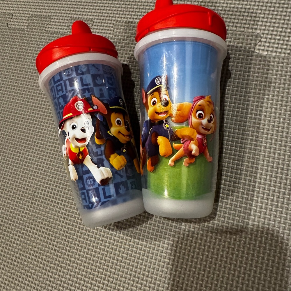 Paw Patrol Kids Sippy Cups - Red and Blue